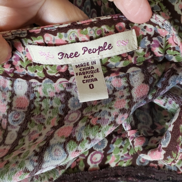 Vintage Free People Floral Print Skirt - Picture 8 of 10